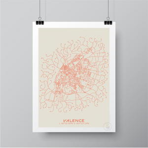 Valence City Map Poster