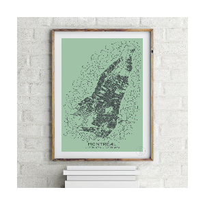 Montreal City Map Poster