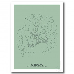 Carnac City Map Poster