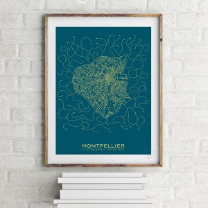 Montpellier City Map Poster
