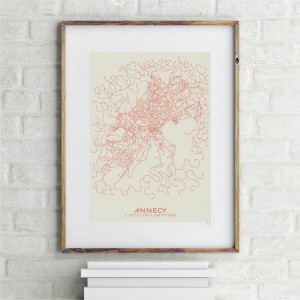 Annecy City Map Poster